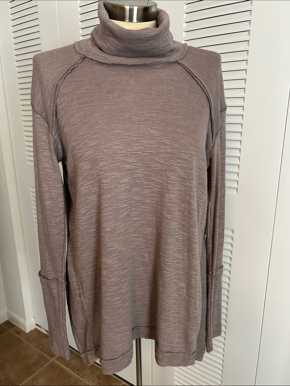 We The Free Men's Taupe Turtleneck Sweater